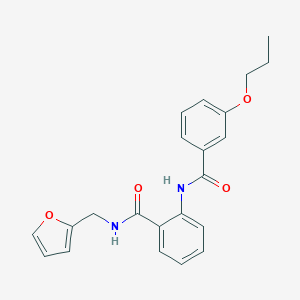 molecular formula C22H22N2O4 B495861 N-(2-furylmethyl)-2-[(3-propoxybenzoyl)amino]benzamide 