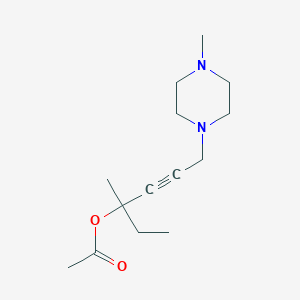 molecular formula C14H24N2O2 B4958626 1-ethyl-1-methyl-4-(4-methyl-1-piperazinyl)-2-butyn-1-yl acetate 
