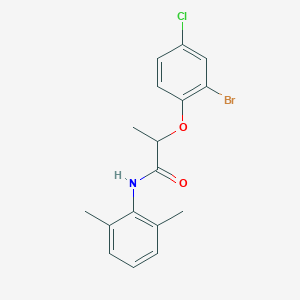 molecular formula C17H17BrClNO2 B495863 2-(2-bromo-4-chlorophenoxy)-N-(2,6-dimethylphenyl)propanamide 