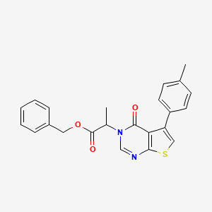 molecular formula C23H20N2O3S B4958638 benzyl 2-[5-(4-methylphenyl)-4-oxothieno[2,3-d]pyrimidin-3(4H)-yl]propanoate 
