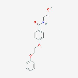 molecular formula C18H21NO4 B495864 N-(2-methoxyethyl)-4-(2-phenoxyethoxy)benzamide 