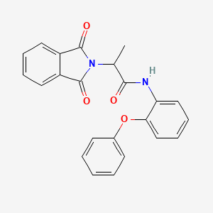 molecular formula C23H18N2O4 B4958642 2-(1,3-dioxo-1,3-dihydro-2H-isoindol-2-yl)-N-(2-phenoxyphenyl)propanamide 