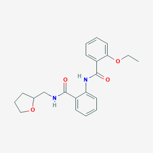 molecular formula C21H24N2O4 B495865 2-[(2-ethoxybenzoyl)amino]-N-(tetrahydro-2-furanylmethyl)benzamide 