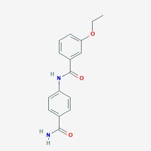 molecular formula C16H16N2O3 B495869 N-(4-carbamoylphenyl)-3-ethoxybenzamide 