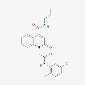 molecular formula C22H22ClN3O3 B4958696 1-{2-[(5-chloro-2-methylphenyl)amino]-2-oxoethyl}-2-oxo-N-propyl-1,2-dihydro-4-quinolinecarboxamide 