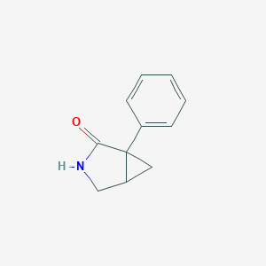 molecular formula C11H11NO B049587 1-Phenyl-3-azabicyclo[3.1.0]hexan-2-one CAS No. 153275-06-0