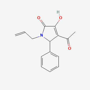 molecular formula C15H15NO3 B4958727 4-acetyl-1-allyl-3-hydroxy-5-phenyl-1,5-dihydro-2H-pyrrol-2-one 