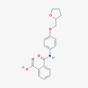 molecular formula C19H19NO5 B495874 2-{[4-(Tetrahydro-2-furanylmethoxy)anilino]carbonyl}benzoic acid 