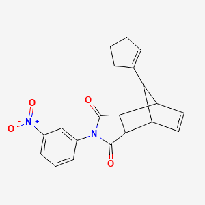 molecular formula C20H18N2O4 B4958742 7-(1-cyclopenten-1-yl)-N-formyl-3-methyl-N-(3-nitrophenyl)bicyclo[2.2.1]hept-5-ene-2-carboxamide 