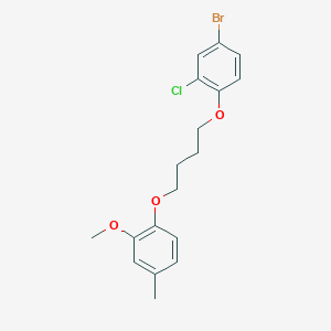 molecular formula C18H20BrClO3 B4958746 4-bromo-2-chloro-1-[4-(2-methoxy-4-methylphenoxy)butoxy]benzene 