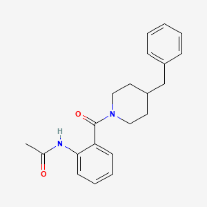 molecular formula C21H24N2O2 B4958758 N-{2-[(4-benzyl-1-piperidinyl)carbonyl]phenyl}acetamide 