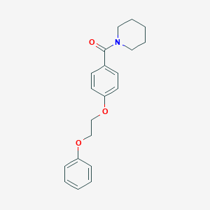 molecular formula C20H23NO3 B495876 1-[4-(2-Phenoxyethoxy)benzoyl]piperidine 