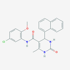 molecular formula C23H20ClN3O3 B4958777 N-(5-chloro-2-methoxyphenyl)-6-methyl-4-(1-naphthyl)-2-oxo-1,2,3,4-tetrahydro-5-pyrimidinecarboxamide 