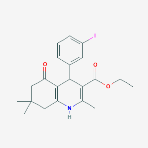 molecular formula C21H24INO3 B4958800 ethyl 4-(3-iodophenyl)-2,7,7-trimethyl-5-oxo-1,4,5,6,7,8-hexahydro-3-quinolinecarboxylate CAS No. 5602-52-8