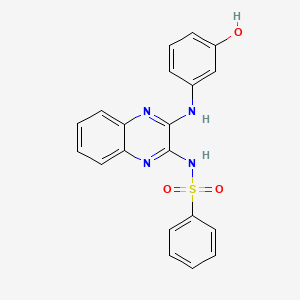 N-{3-[(3-hydroxyphenyl)amino]-2-quinoxalinyl}benzenesulfonamide