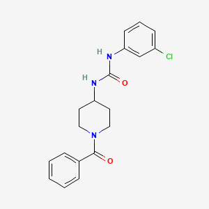 molecular formula C19H20ClN3O2 B4958828 N-(1-benzoyl-4-piperidinyl)-N'-(3-chlorophenyl)urea 