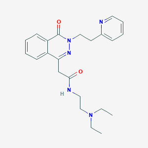 molecular formula C23H29N5O2 B4958841 N-[2-(diethylamino)ethyl]-2-{4-oxo-3-[2-(2-pyridinyl)ethyl]-3,4-dihydro-1-phthalazinyl}acetamide 