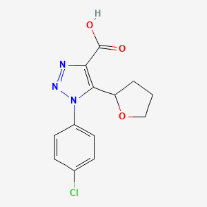 molecular formula C13H12ClN3O3 B4958846 1-(4-chlorophenyl)-5-(tetrahydro-2-furanyl)-1H-1,2,3-triazole-4-carboxylic acid 