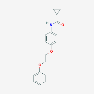 molecular formula C18H19NO3 B495885 N-[4-(2-phenoxyethoxy)phenyl]cyclopropanecarboxamide 