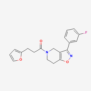 3-(3-fluorophenyl)-5-[3-(2-furyl)propanoyl]-4,5,6,7-tetrahydroisoxazolo[4,5-c]pyridine