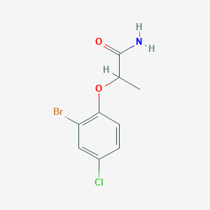 molecular formula C9H9BrClNO2 B495891 2-(2-Bromo-4-chlorophenoxy)propanamide 
