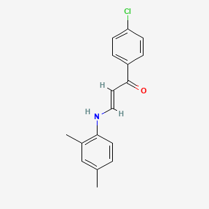 molecular formula C17H16ClNO B4958915 1-(4-chlorophenyl)-3-[(2,4-dimethylphenyl)amino]-2-propen-1-one 