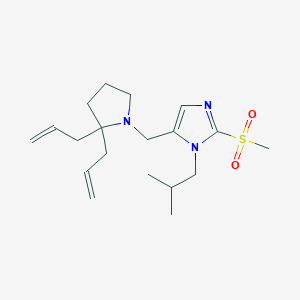molecular formula C19H31N3O2S B4958919 5-[(2,2-diallyl-1-pyrrolidinyl)methyl]-1-isobutyl-2-(methylsulfonyl)-1H-imidazole 