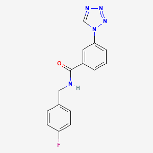 molecular formula C15H12FN5O B4958928 N-(4-fluorobenzyl)-3-(1H-tetrazol-1-yl)benzamide 