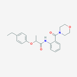 molecular formula C22H26N2O4 B495893 2-(4-ethylphenoxy)-N-[2-(4-morpholinylcarbonyl)phenyl]propanamide 