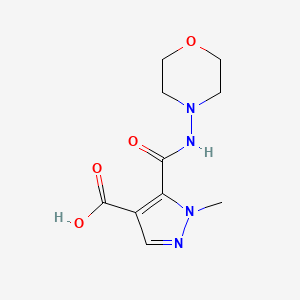 molecular formula C10H14N4O4 B4958935 1-methyl-5-[(4-morpholinylamino)carbonyl]-1H-pyrazole-4-carboxylic acid 