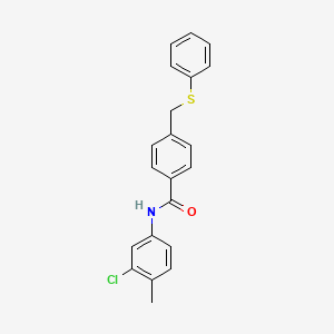 molecular formula C21H18ClNOS B4958950 N-(3-chloro-4-methylphenyl)-4-[(phenylthio)methyl]benzamide 