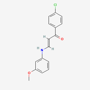 molecular formula C16H14ClNO2 B4958968 1-(4-chlorophenyl)-3-[(3-methoxyphenyl)amino]-2-propen-1-one 