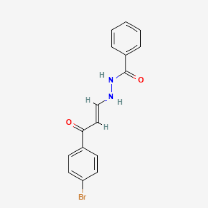 molecular formula C16H13BrN2O2 B4958981 N'-[3-(4-bromophenyl)-3-oxo-1-propen-1-yl]benzohydrazide 