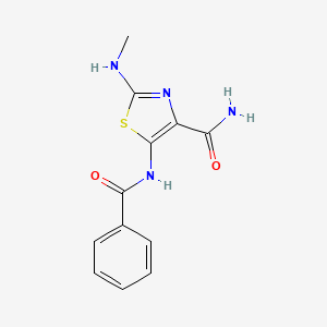 molecular formula C12H12N4O2S B4958987 5-(benzoylamino)-2-(methylamino)-1,3-thiazole-4-carboxamide 