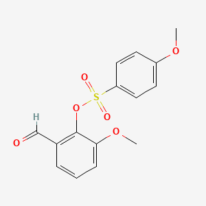 molecular formula C15H14O6S B4958995 2-formyl-6-methoxyphenyl 4-methoxybenzenesulfonate 