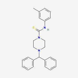 4-(diphenylmethyl)-N-(3-methylphenyl)-1-piperazinecarbothioamide