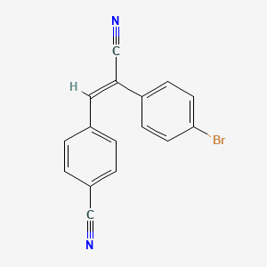 molecular formula C16H9BrN2 B4959031 4-[2-(4-bromophenyl)-2-cyanovinyl]benzonitrile 