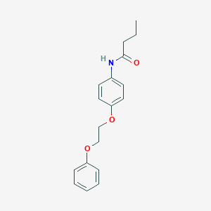 molecular formula C18H21NO3 B495904 N-[4-(2-phenoxyethoxy)phenyl]butanamide 