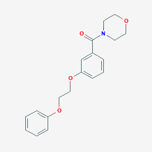 molecular formula C19H21NO4 B495905 4-[3-(2-Phenoxyethoxy)benzoyl]morpholine 