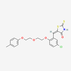 molecular formula C21H20ClNO4S2 B4959050 5-(5-chloro-2-{2-[2-(4-methylphenoxy)ethoxy]ethoxy}benzylidene)-2-thioxo-1,3-thiazolidin-4-one 