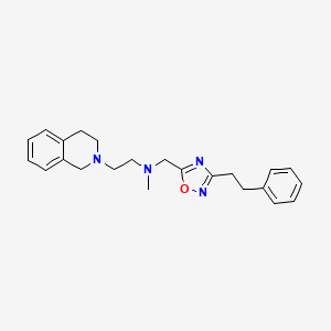 molecular formula C23H28N4O B4959078 2-(3,4-dihydro-2(1H)-isoquinolinyl)-N-methyl-N-{[3-(2-phenylethyl)-1,2,4-oxadiazol-5-yl]methyl}ethanamine 