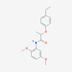 molecular formula C19H23NO4 B495908 N-(2,5-dimethoxyphenyl)-2-(4-ethylphenoxy)propanamide 