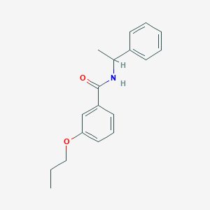 molecular formula C18H21NO2 B495909 N-(1-phenylethyl)-3-propoxybenzamide 