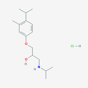 molecular formula C16H28ClNO2 B4959098 1-(isopropylamino)-3-(4-isopropyl-3-methylphenoxy)-2-propanol hydrochloride 