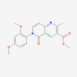 molecular formula C19H18N2O5 B4959099 methyl 6-(2,4-dimethoxyphenyl)-2-methyl-5-oxo-5,6-dihydro-1,6-naphthyridine-3-carboxylate 