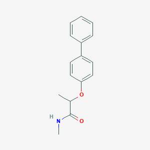 molecular formula C16H17NO2 B495912 2-(biphenyl-4-yloxy)-N-methylpropanamide 