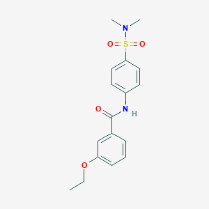 molecular formula C17H20N2O4S B495916 N-[4-(dimethylsulfamoyl)phenyl]-3-ethoxybenzamide 