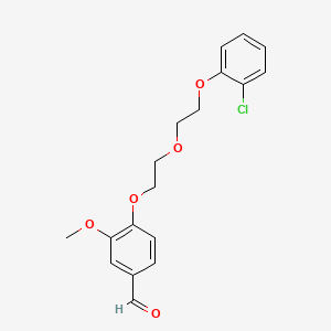 molecular formula C18H19ClO5 B4959184 4-{2-[2-(2-chlorophenoxy)ethoxy]ethoxy}-3-methoxybenzaldehyde 