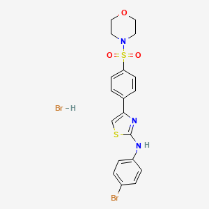 molecular formula C19H19Br2N3O3S2 B4959206 N-(4-bromophenyl)-4-[4-(4-morpholinylsulfonyl)phenyl]-1,3-thiazol-2-amine hydrobromide 