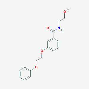 molecular formula C18H21NO4 B495921 N-(2-methoxyethyl)-3-(2-phenoxyethoxy)benzamide 